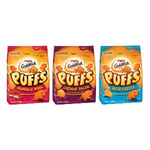 It actually reminds me a lot of pepperidge farms stuffing (you know the stuffing in the bag), but it's even better than that. Goldfish Puffs | 2013-07-31 | Snack and Bakery