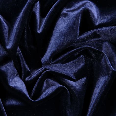 Midnight Blue Stretch Velvet Bloomsbury Square Dressmaking Fabric