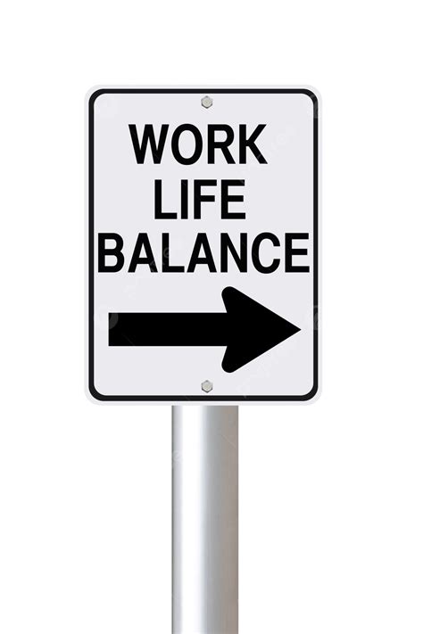 Work Life Balance This Way Personal Life Isolated On Directional This Way Isolated On White