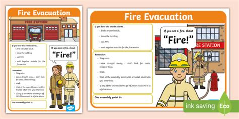 Childminder Fire Evacuation Plan A4 Poster Teacher Made