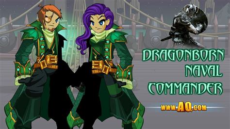 Dragonborn Naval Commander Aqw Adventurequest Worlds Youtube