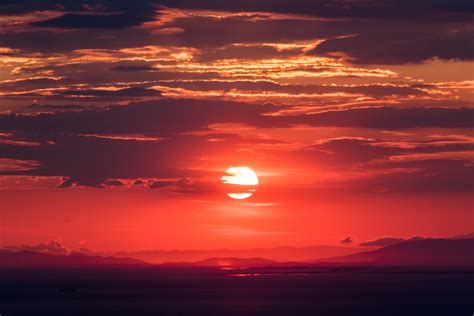 Free Images Sea Horizon Cloud Sun Sunrise Sunset Dawn