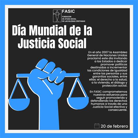 Día Mundial De La Justicia Social Fasic