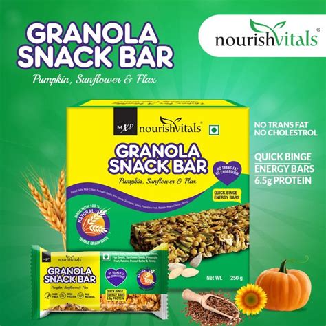 Buy Nourish Vitals Granola Snack Bar Pumpkin Sunflower And Flax Mix Pack Of 5 Online