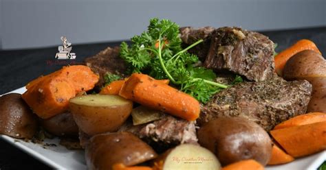Season beef with salt and pepper and place, fat side up, in center of a shallow roasting pan. Slow Cooker Beef Roast With Potatoes And Carrots