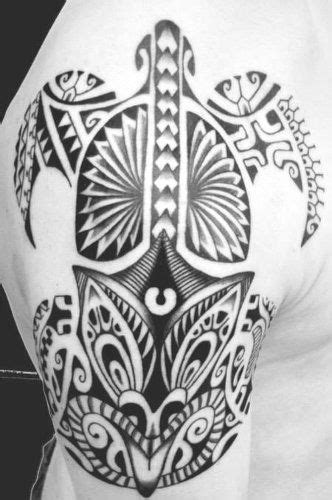 Tatouage De Tortue Maori Polynésien Symboles Rosettes Maori Polynesian Turtle Tattoo Design By