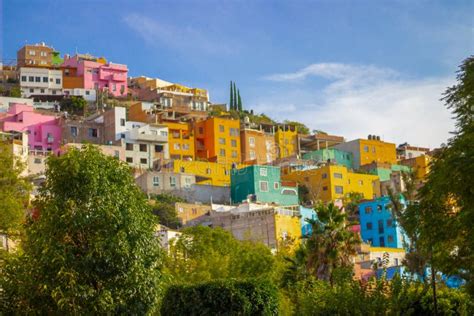 Colorful Houses Of Guanajuato Mexico Stock Image Image Of Mexico