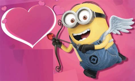 Cute Minion With Heart Wings