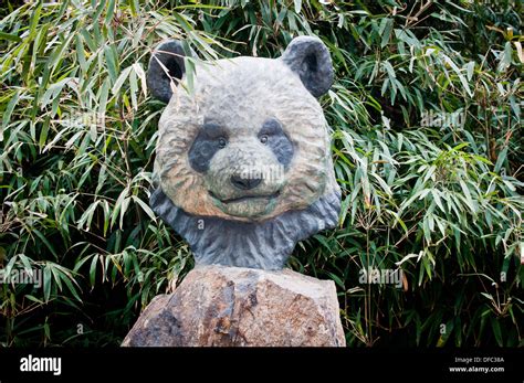 Panda Statue In Panda House Of Beijing Zoo Located In Xicheng District
