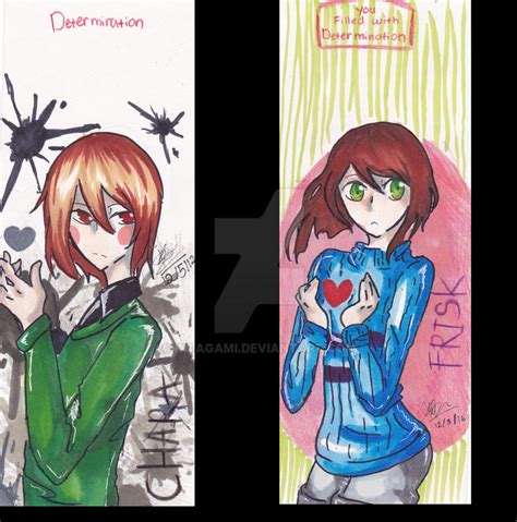 Frisk And Chara Bookmark By Kitagami On Deviantart