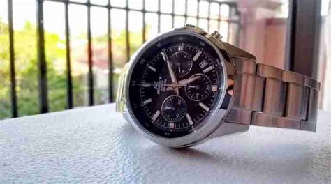 casio edifice efr 527d 1av black dial chronograph wrist watch watchcentre pk