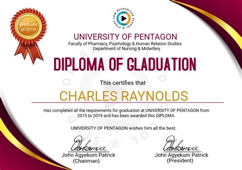 Copy Of Graduation Certificate Template Postermywall