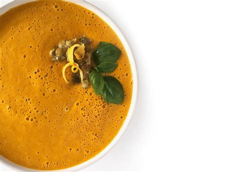 Carrot Ginger Soup With Curried Raisin Relish Vegan Gluten Free Raw