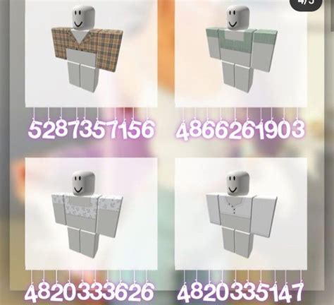 Cute Aesthetic Roblox Bloxburg Outfit Codes