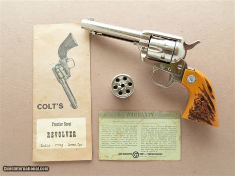 Colt Frontier Scout Dual Cylinder Cal 22 Magnumlr Nickel 4 34