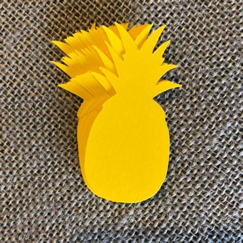 Pineapple Paper Cut Outs Set Of 25 Pineapple Die Cuts Etsy