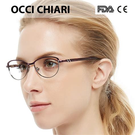 occi chiari 2018 new fashion design metal computer anti blue ray women clear lens glasses cat