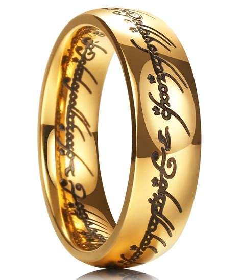 Lord Of The Rings Wedding Band Mens Lord Of The Rings Unisex Tungsten