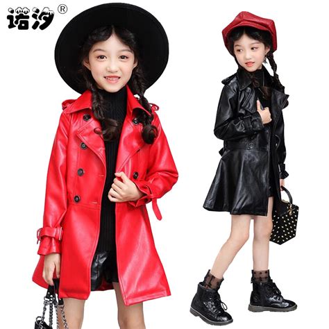 Buy Girls Clothes Kids Pu Leather Jacket Girls Fashion