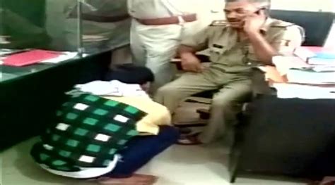 Watch Video Of Up Policeman Getting Foot Massage At Police Station