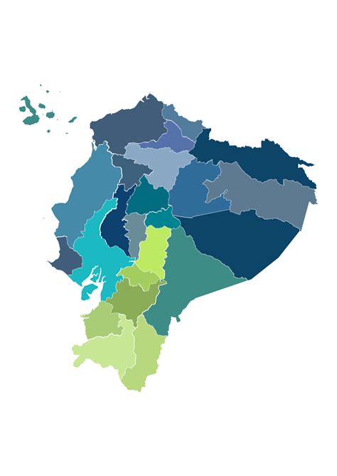 Mapa De Ecuador Y Provincias Político Y Mudo Para Colorear