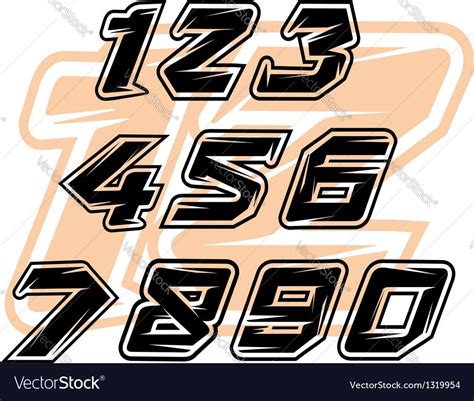 Race Number Count Letter Style Font Model Download A Free Preview