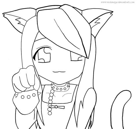 Kawaii Anime Cat Coloring Pages Ingersolberg