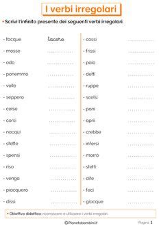 Qui sotto sono stati disposti degli esercizi sulla coniugazione del verbo. 41 fantastiche immagini su verbi irregolari | English ...