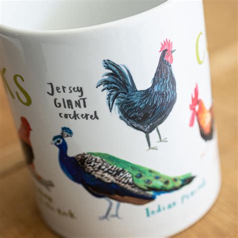 Cocks Ceramic Bird Mug Sarah Edmonds Illustration