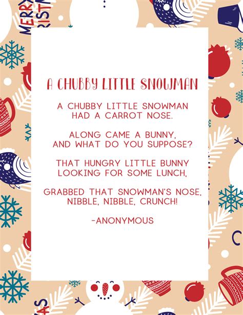 Christmas Poems For Kids And Free Printable Christmas Poems