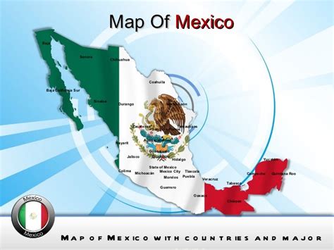 Mexico Map Powerpoint Ppt Templates Interactive Mexico Maps For P