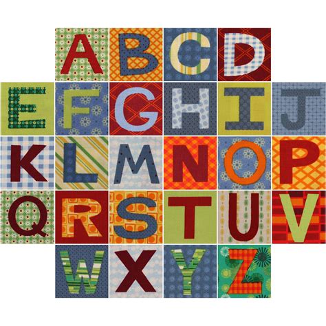 The five letters a, e, i, o and u of the german alphabet are called vokale (vowels). Fabric alphabet | 1. white, 2. Fabric letter A, 3. Fabric ...