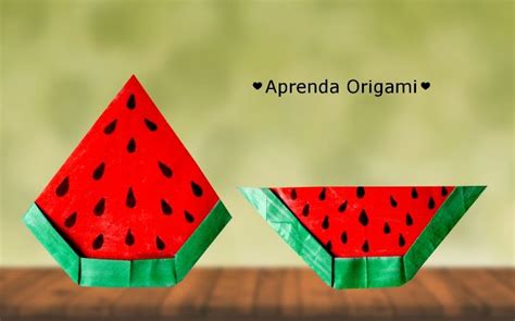 Watermelon Origami Origami De Melancia Origami Make It Yourself
