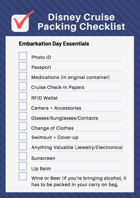 Caribbean Disney Cruise Packing List Free Printable List Stacey