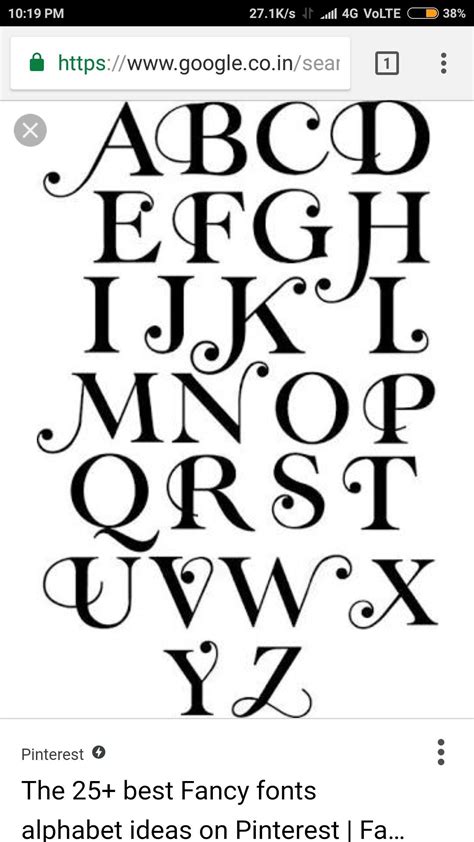 Fancy Letter Fonts Printable