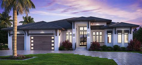 Florida Style House Plan 52961 With 5 Bed 6 Bath 3 Car Garage