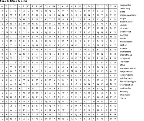 Sopa De Letras Dificiles Para Imprimir Pdf Ouiluv