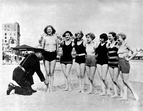 Women Being Arrested For Wearing One Piece Bathing Suits 1920s Rare