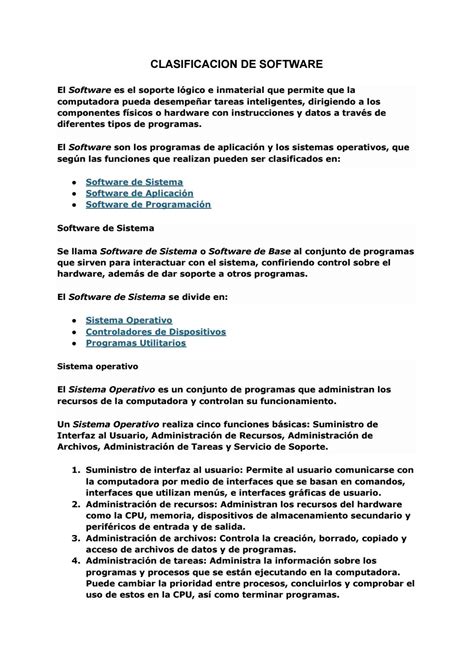 Clasificacion De Software Y Hardware By Alexander Cañon Villalba Issuu