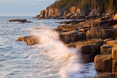 Otter Point Waves Acadia National Park Maine Photograph By Binh Ly