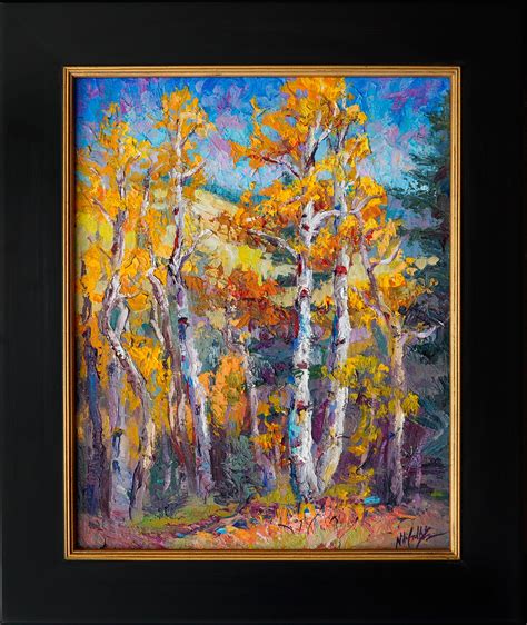 “autumns Descent” Aspen Painting By Contemporary Impressionist Niki Gulley