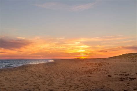 Free Images Horizon Sea Sunrise Sunset Beach Ocean Afterglow