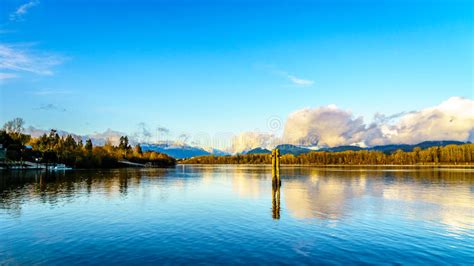 View Of The Fraser River In British Columbia Canada Stock Photo