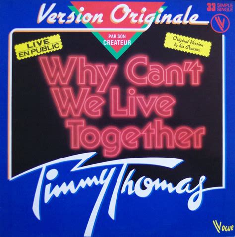 Timmy Thomas Why Cant We Live Together Version Originale Live En Public 1979 Vinyl