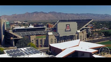 University Of Arizona Football Stadium Aerial View 4k Youtube