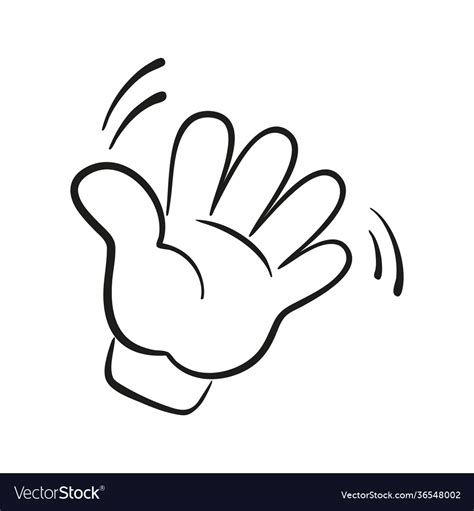 Hi Or Hello Hand Gesture Royalty Free Vector Image