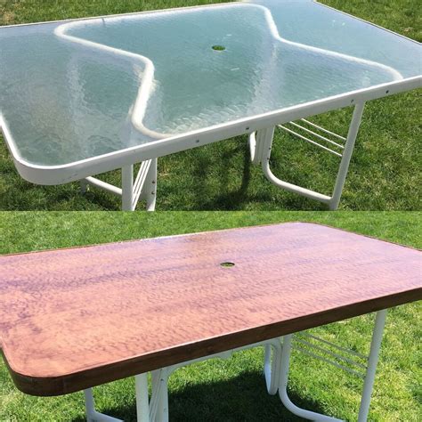 Diy Outdoor Glass Table Makeover Glass Table Glass Top Table Table Makeover