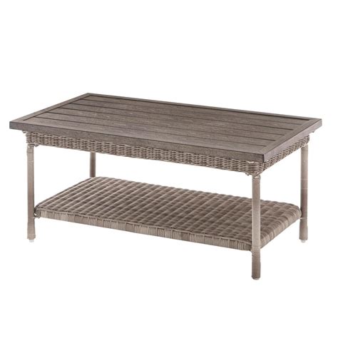 You don't have to compromise to eat well. Hampton Bay Beacon Park Gray Wicker Outdoor Patio Coffee ...