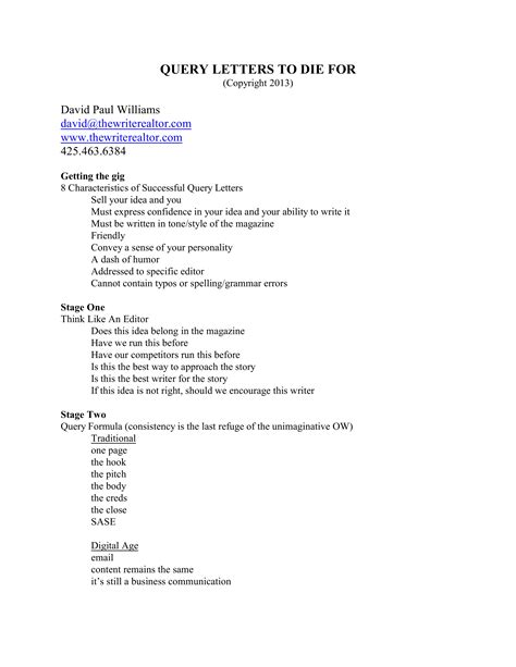 2686 tags query letter format query letter format email query letter wiring resources pdf workplace discipline and organisational effectiveness sjbss pdf strategic journal of business and social science. Query Letter | Templates at allbusinesstemplates.com