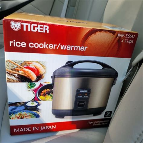 Tiger JNP S U HU Cup Uncooked Rice Cooker And Warmer Stainless Steel